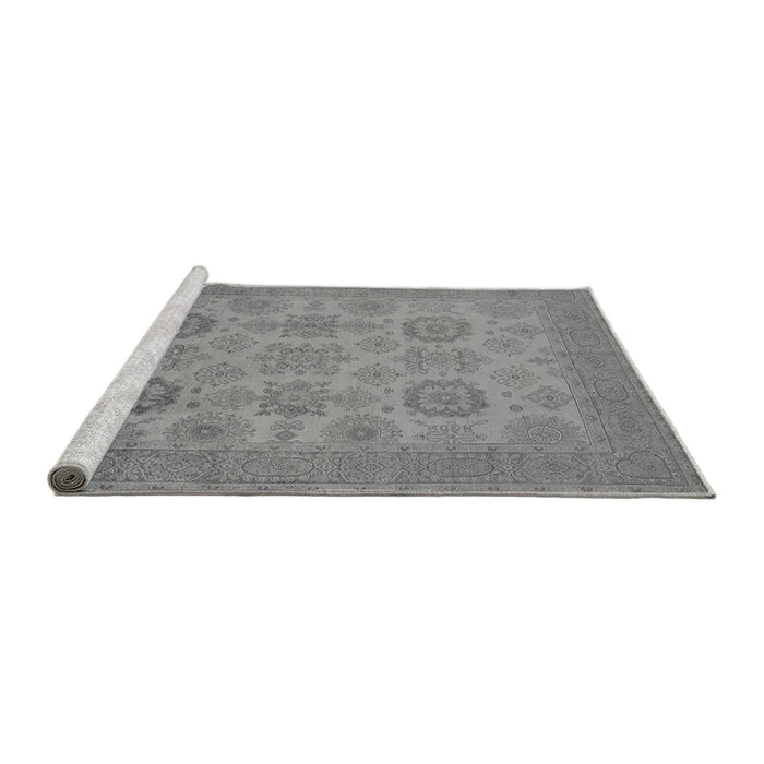 Sideview of Machine Washable Oriental Gray Industrial Rug, wshurb912gry