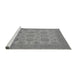 Sideview of Machine Washable Oriental Gray Industrial Rug, wshurb912gry