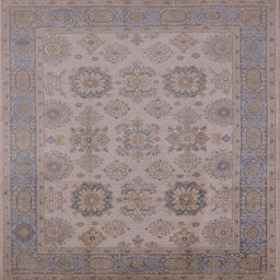 Square Mid-Century Modern Rose Purple Oriental Rug, urb912