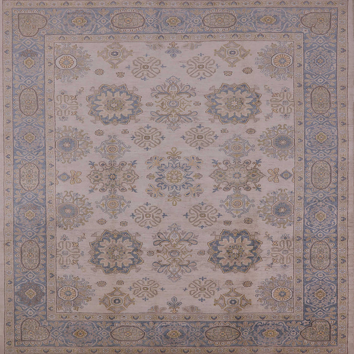 Square Mid-Century Modern Rose Purple Oriental Rug, urb912