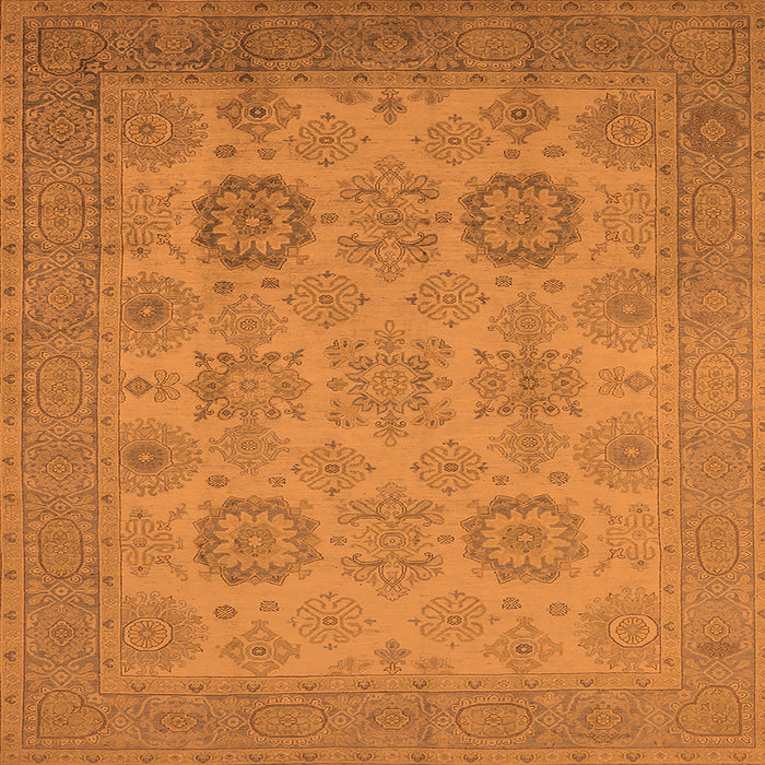 Square Oriental Orange Industrial Rug, urb912org