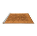 Sideview of Machine Washable Oriental Orange Traditional Area Rugs, wshurb913org