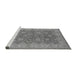 Sideview of Machine Washable Oriental Gray Traditional Rug, wshurb913gry