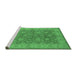 Sideview of Machine Washable Oriental Emerald Green Traditional Area Rugs, wshurb913emgrn