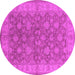 Round Oriental Pink Traditional Rug, urb913pnk