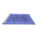 Sideview of Machine Washable Oriental Blue Traditional Rug, wshurb913blu