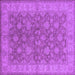 Square Oriental Purple Traditional Rug, urb913pur