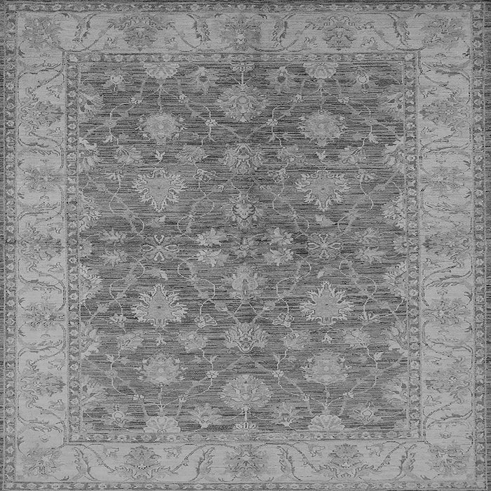 Square Machine Washable Oriental Gray Traditional Rug, wshurb913gry