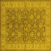 Square Oriental Yellow Traditional Rug, urb913yw