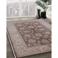 Mid-Century Modern Puce Purple Oriental Rug, urb914