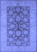 Machine Washable Oriental Blue Traditional Rug, wshurb914blu