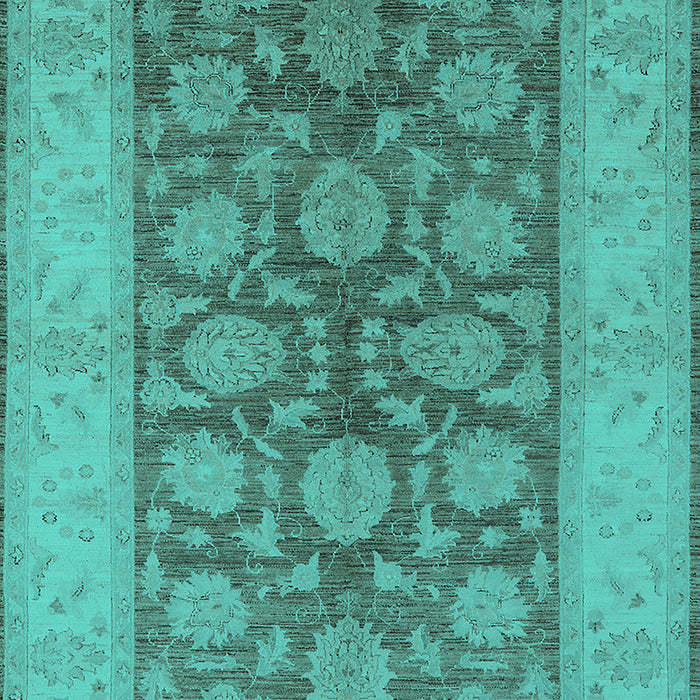 Machine Washable Oriental Turquoise Traditional Area Rugs, wshurb914turq
