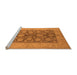 Sideview of Machine Washable Oriental Orange Traditional Area Rugs, wshurb914org