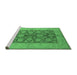 Sideview of Machine Washable Oriental Emerald Green Traditional Area Rugs, wshurb914emgrn