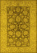 Machine Washable Oriental Yellow Traditional Rug, wshurb914yw