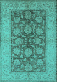 Oriental Turquoise Traditional Rug, urb914turq