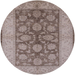 Round Machine Washable Industrial Modern Puce Purple Rug, wshurb914