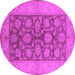 Round Oriental Pink Traditional Rug, urb914pnk
