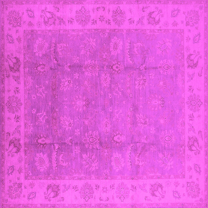 Square Machine Washable Oriental Pink Industrial Rug, wshurb915pnk