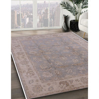 Mid-Century Modern Rose Purple Oriental Rug, urb915