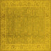 Square Oriental Yellow Industrial Rug, urb915yw