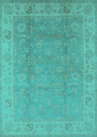 Oriental Turquoise Industrial Rug, urb915turq