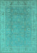 Oriental Turquoise Industrial Rug, urb915turq