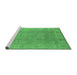 Sideview of Machine Washable Oriental Emerald Green Industrial Area Rugs, wshurb915emgrn