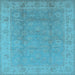 Square Oriental Light Blue Industrial Rug, urb915lblu