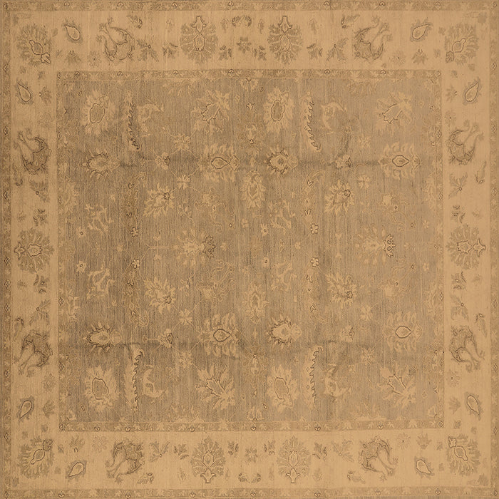 Square Oriental Brown Industrial Rug, urb915brn