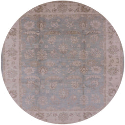 Round Machine Washable Industrial Modern Rose Dust Purple Rug, wshurb915