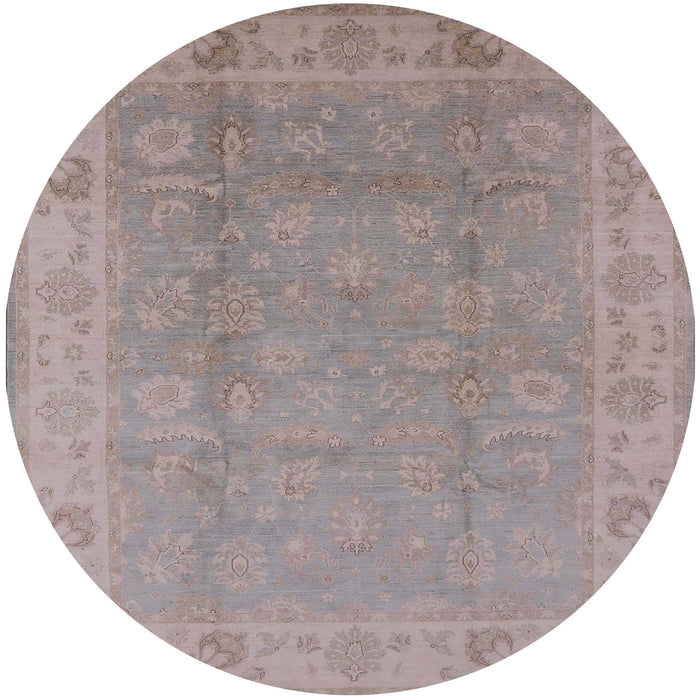 Round Machine Washable Industrial Modern Rose Dust Purple Rug, wshurb915