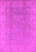 Machine Washable Oriental Pink Industrial Rug, wshurb915pnk