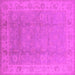 Square Oriental Pink Industrial Rug, urb915pnk