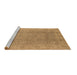 Sideview of Machine Washable Oriental Brown Industrial Rug, wshurb915brn