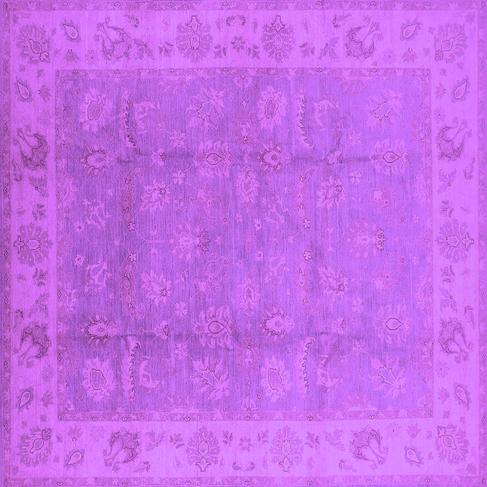 Square Machine Washable Oriental Purple Industrial Area Rugs, wshurb915pur