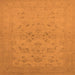 Square Oriental Orange Traditional Rug, urb916org