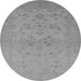 Round Oriental Gray Traditional Rug, urb916gry