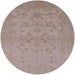 Round Mid-Century Modern Rose Purple Oriental Rug, urb916