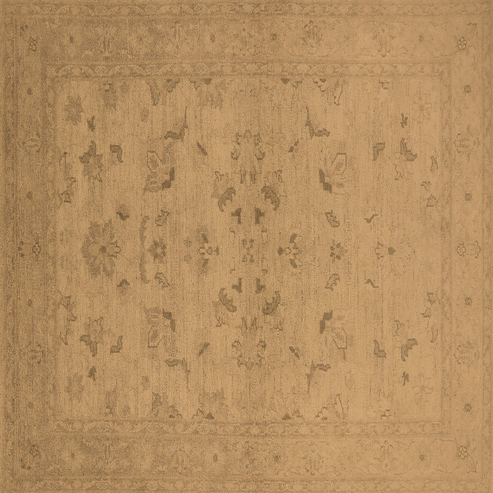 Square Machine Washable Oriental Brown Traditional Rug, wshurb916brn