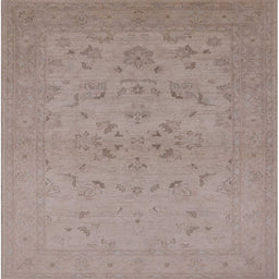 Square Mid-Century Modern Rose Purple Oriental Rug, urb916