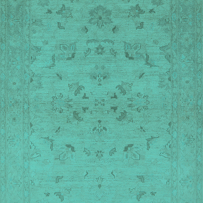 Machine Washable Oriental Turquoise Traditional Area Rugs, wshurb916turq