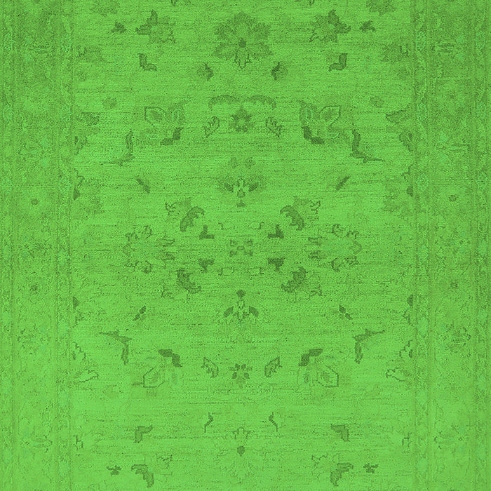 Machine Washable Oriental Green Traditional Area Rugs, wshurb916grn