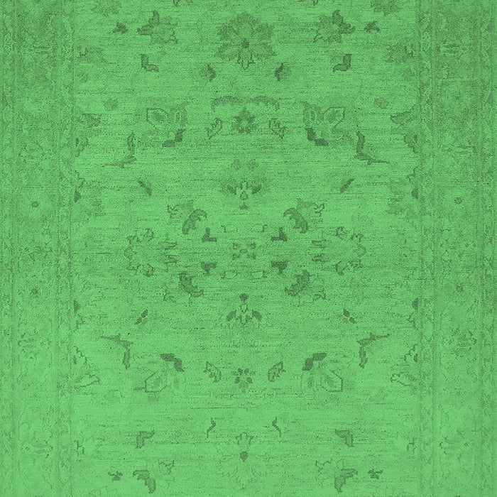 Machine Washable Oriental Emerald Green Traditional Area Rugs, wshurb916emgrn