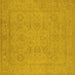 Square Oriental Yellow Traditional Rug, urb917yw