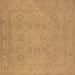 Square Oriental Brown Traditional Rug, urb917brn