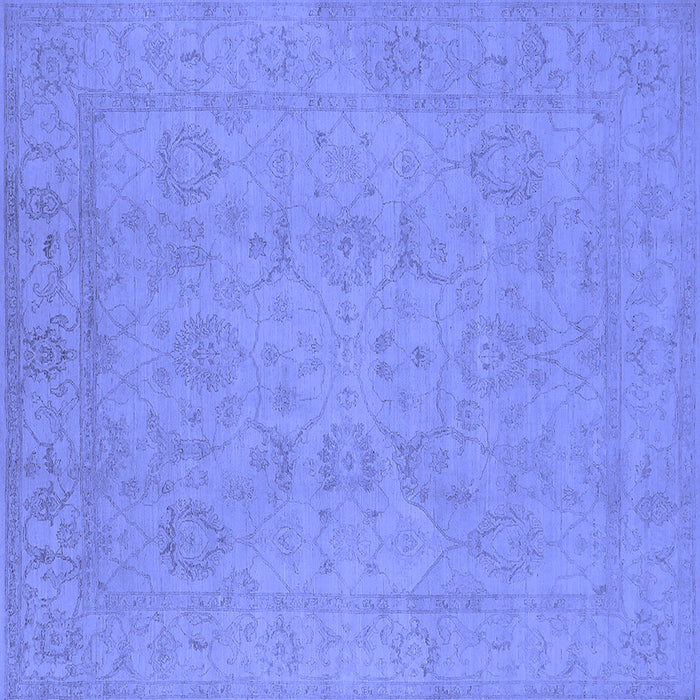 Square Oriental Blue Traditional Rug, urb917blu