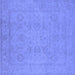 Square Oriental Blue Traditional Rug, urb917blu