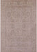 Mid-Century Modern Khaki Rose Pink Oriental Rug, urb917