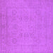 Square Oriental Purple Traditional Rug, urb917pur